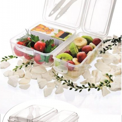 Mey İthalat®  Takeaway Ergonomik Asorti Çatal Bıçaklı Pratik Yoğurt Saklama Kabı