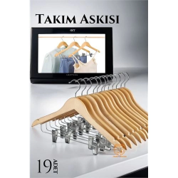 Mey İthalat® Takım Askısı Ceket Etek Pantolon Kıskaçlı 19 ADET 720503