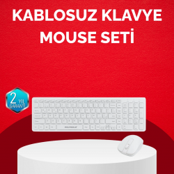 Mey İthalat® Tam Boy Kablosuz Klavye Mouse Seti - Gelişmiş Bağlantı ve Sessiz Performans