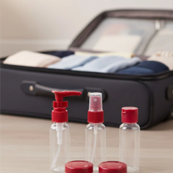 Mey İthalat® Taşınabilir 5 Parça Seyahat Kozmetik Dolum Seti 30 ml