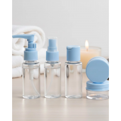 Mey İthalat® Taşınabilir 5 Parça Seyahat Kozmetik Seti 30 ml Sızdırmaz