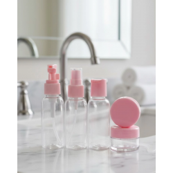 Mey İthalat® Taşınabilir 5’li Seyahat Kozmetik Şişe Seti 30 ml Sızdırmaz