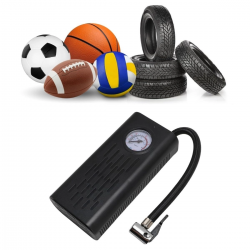 Mey İthalat®  Taşınabilir Akülü Hava Kompresörü – 150 PSI 120W Elektrikli Lastik Şişirme Pompası, Araç, Motosiklet Bisiklet ve Toplar İçin