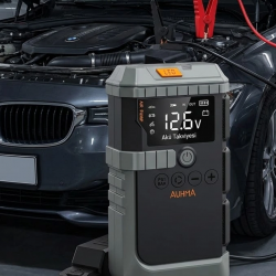 Mey İthalat® Taşınabilir Araç Çalıştırma Jump Starter Hava Pompası Dijital Basınç Göstergeli Güç Bankası
