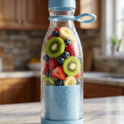 Mey İthalat® Taşınabilir Blender 380 ml USB Şarjlı Meyve Karıştırıcı Kolay Temizlenebilir