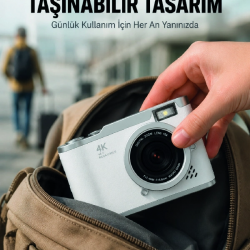 Mey İthalat® Taşınabilir Dijital Kamera Otomatik Odaklama ve Beauty Modu