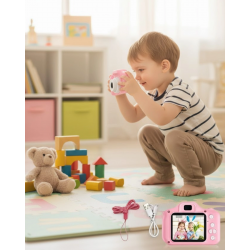 Mey İthalat® Taşınabilir HD Dijital Kamera Video Kayıt Fotoğraf Çekim USB Bağlantılı Şarjlı