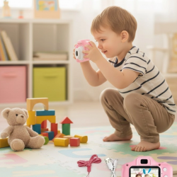 Mey İthalat® Taşınabilir HD Dijital Kamera Video Kayıt Fotoğraf Çekim USB Bağlantılı Şarjlı