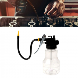 Mey İthalat®  Taşınabilir Hortumlu Şeffaf Yağ Bidonu Pompası Yüksek Basınçlı Hızlı Yağlama Gres Tabancası