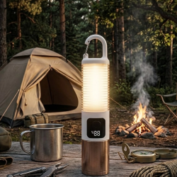 Mey İthalat® Taşınabilir LED Kamp Feneri USB Şarjlı Yüksek Parlaklık 500 Lümen Güç Göstergeli