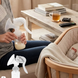 Mey İthalat® Taşınabilir Manuel Göğüs Pompası Ayarlanabilir Vakumlu 180 ML Şişeli