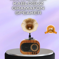 Mey İthalat® Taşınabilir Mini Retro Radyo Bluetooth Hoparlör USB SD AUX Destekli