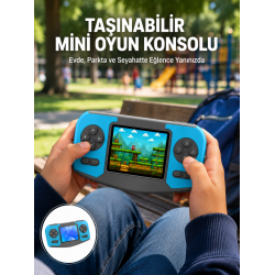 Mey İthalat® Taşınabilir Mini Video Oyun Konsolu Ergonomik Tasarım