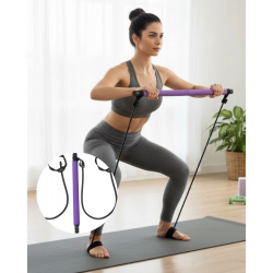 Mey İthalat® Taşınabilir Pilates Bar Ev Sporuna Uygun Hafif ve Dayanıklı Yapı