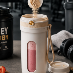 Mey İthalat® Taşınabilir Şarjlı Blender Smoothie ve Buz Kırıcı Özellikli 350 ML