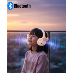Mey İthalat® Tavşan Kulaklı Şarjlı Bluetooth Kulaklık Düşük Gecikmeli Kablosuz Ses