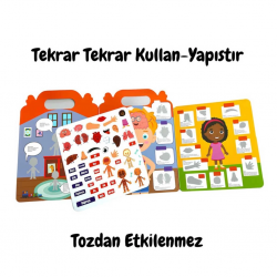 Mey İthalat®  Tekrar Kullanılabilen İlk Sticker Kitabım My Body