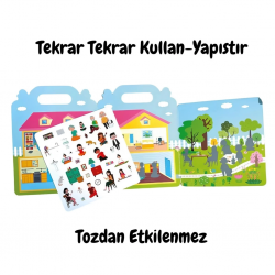 Mey İthalat®  Tekrar Kullanılabilen İlk Sticker Kitabım My House