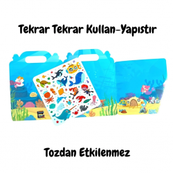 Mey İthalat®  Tekrar Kullanılabilen İlk Sticker Kitabım Ocean Animals