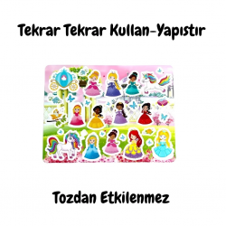 Mey İthalat®  Tekrar Kullanılabilen Sticker Princess Garden