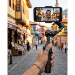 Mey İthalat® Telefon Gimbal Stabilizer Video Sabitleyici Vlog Çekim Aparatı