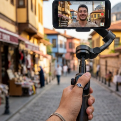 Mey İthalat® Telefon Gimbal Stabilizer Video Sabitleyici Vlog Çekim Aparatı