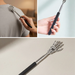 Mey İthalat® Teleskopik El Masaj ve Sırt Kaşıma Aleti Seyahat Dostu Kompakt Tasarım