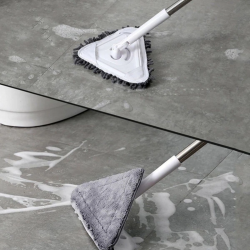 Mey İthalat®  Teleskopik Saplı 150 cm Üçgen Mop Cam Duvar Tavan Fayans Parke Temizleyici Mop