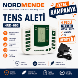 Mey İthalat®  TENS Cihazı 4 Pedli Dijital Masaj Cihazı | Adaptör 4 Ped ve Pil Hediyeli