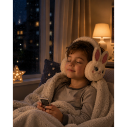 Mey İthalat® TF Kart Girişli Bluetooth Peluş Kulaklık Şarjlı Kablosuz Tasarım