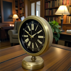 Mey İthalat® Time Art 25 x 20 Eskitme Metal Masa Saati