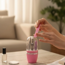 Mey İthalat® Tırnak Bakım Manikür Pedikür Seti 4 Parça Pembe Minimal ve Dayanıklı