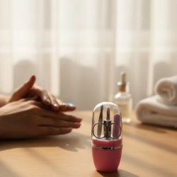 Mey İthalat® Tırnak Bakım Manikür Pedikür Seti 4 Parça Pembe Pratik Günlük Kullanım