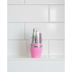 Mey İthalat® Tırnak Bakım Manikür Pedikür Seti 4 Parça Pembe Pratik Günlük Kullanım