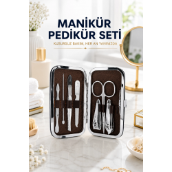 Mey İthalat® Tırnak Temizliği, Tırnak Batığı ve Düzenli Bakım İçin 7 Parça Çelik Set