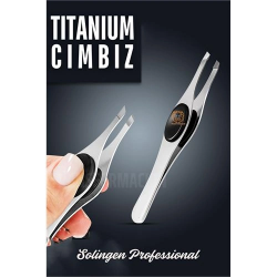 Mey İthalat®  Titanyum Çelik Cımbız Kaş Alma Cımbızı Tüy Alma Cımbızı Solingen Professional  721244
