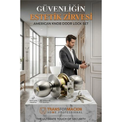 Mey İthalat® Topuzlu Kilit Amerikan Kapı Kilit Buton Set 426576