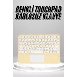 Mey İthalat® Touchpad Uyumlu Bluetooth Klavye Slim Kablosuz Wifi Q Klavye