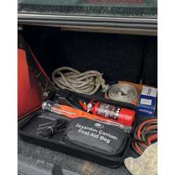 Mey İthalat® Trafik Seti Acil Durum Araç Güvenlik Kiti Yangın Tüpü ve Reflektörlü