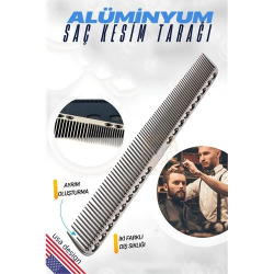 Mey İthalat® Transformacion Alüminyum Saç Kesim Tarağı Saç Şekillendirme Düzeltme Tarağı GRİ 721400