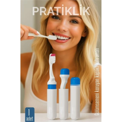 Mey İthalat® Transformacion Kapaklı Diş Fırçası - Seyahat Kapaklı Diş Fırçası - Hijyenik Koruma, Pratik ve Kompakt Model 722237