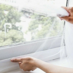 Mey İthalat® Tül Pencere Sinekliği 100x150 CM Çift Taraflı Bant Hediyeli Kolay Takılan
