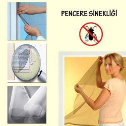 Mey İthalat®  Tüm Cam Pencere Kapılara Uyumlu Tek Kanat Pencere Sinekliği