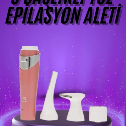 Mey İthalat® Tüm Cilt Tipleri Için 3 Başlıklı Yüz Çene Kıl Tüy Alma Tüm Cilt Tiplerine Uygun