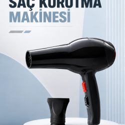 Mey İthalat® Tüm Saç Tiplerine Uygun, İki Kademeli Hız Ayarlı Fön Makinesi