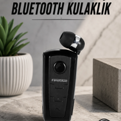 Mey İthalat® Tüm Telefonlara Uyumlu Mikrofonlu Titreşimli Makaralı Bluetooth Kulakiçi Kulaklık
