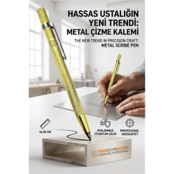 Mey İthalat®  Tungsten Karbür Uçlu Profesyonel Metal Çizici Kalem METAL ÇİZME KALEMİ  723029