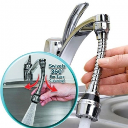 Mey İthalat®  Turbo Flex 2 Aşamalı Plastik Esnek Musluk Başlığı Pratik Tak Kullan