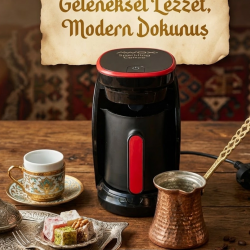 Mey İthalat® Türk Kahvesi Makinesi Otomatik Kapanma ve Taşma Emniyetli 4 Fincan Kapasiteli