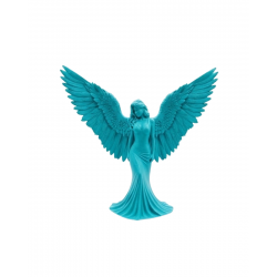 Mey İthalat® Turkuaz Melek Biblo 3D Dekoratif Angel Figür Küçük Boy Ev Aksesuarı